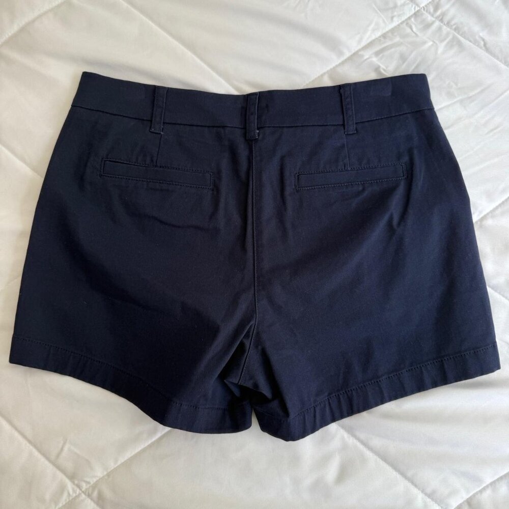 J. Crew 4" Stretch Chino Short Mid-Rise Size 8 Navy - Picture 3 of 4